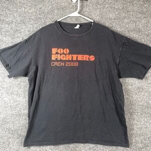 Foo Fighters T Shirt Mens Extra Large Black Short Sleeve Crew 2008 Rock Concert